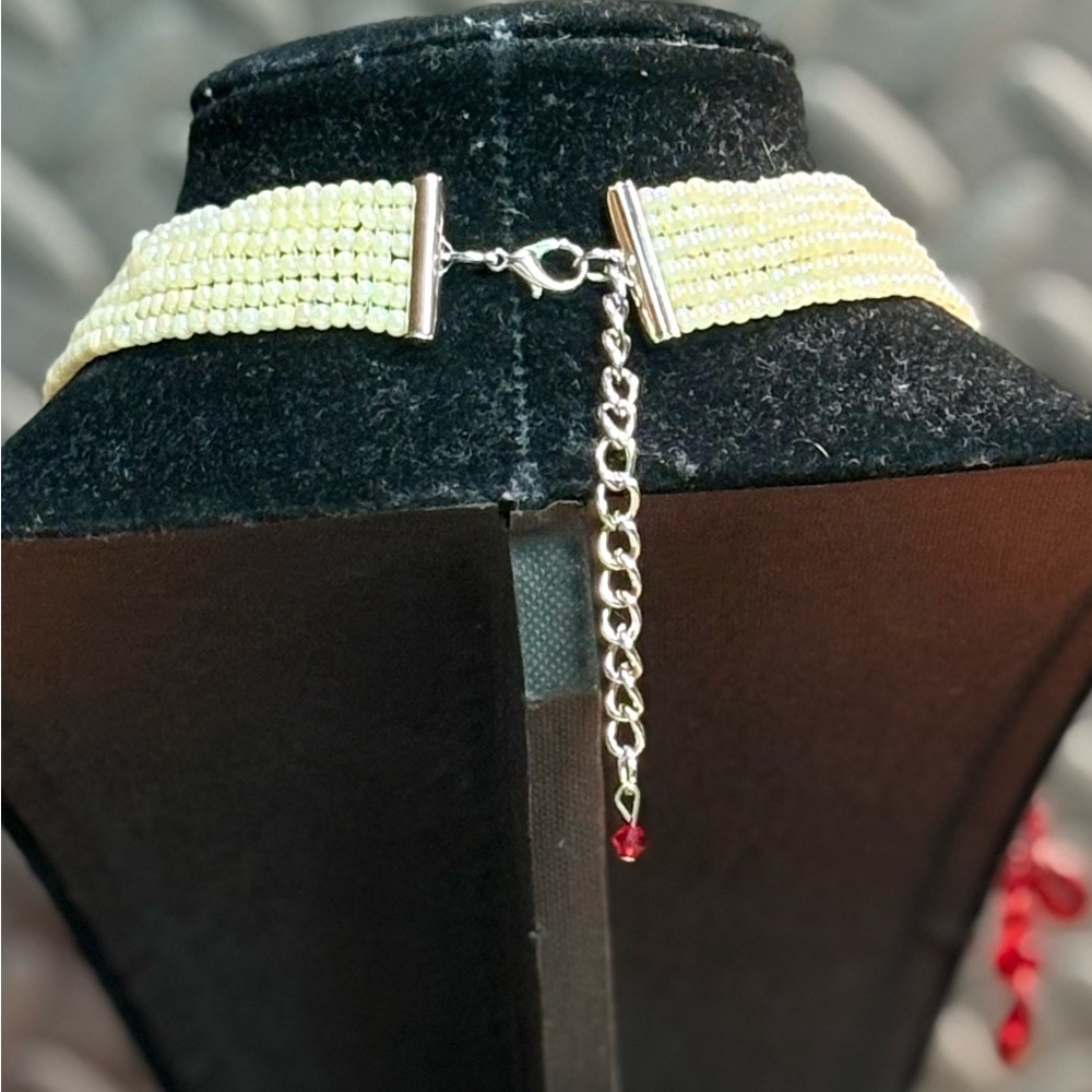 Artisan Plus Sized Vampire Bite Choker Necklace - image 4